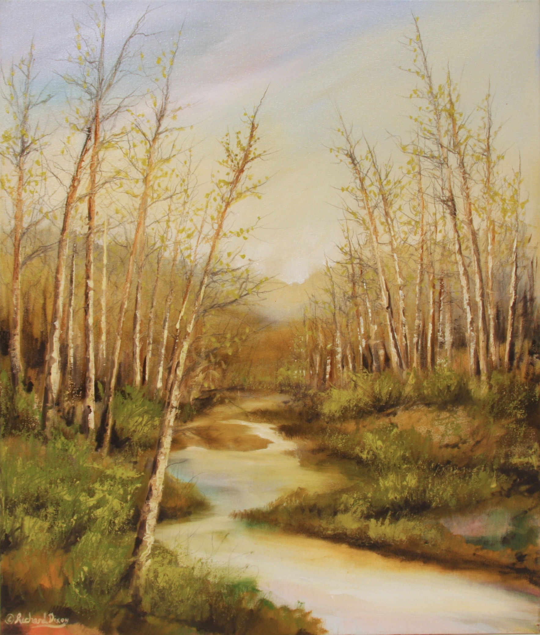 Mill Creek Early Spring oil painting by Richard Dixon